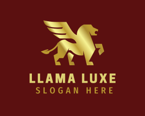 Luxe Golden Griffin  logo design