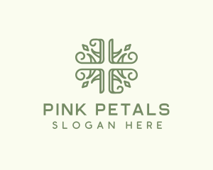 Pink Pattern Cross logo design