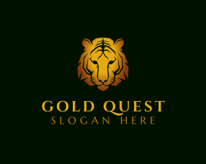 Gold Deluxe Tiger logo design