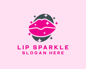 Sparkling Pink Lips logo design