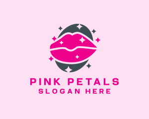 Sparkling Pink Lips logo design