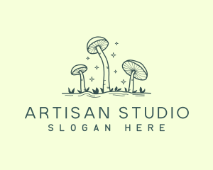 Edible Garden Mushroom  logo design