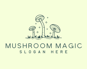 Edible Garden Mushroom  logo design