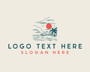 Retro Beach Holiday logo