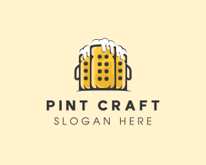 Beer Mug Buildings logo design