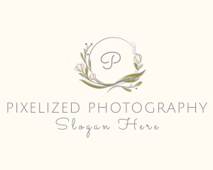 Leaf Flower Decoration Boutique logo design