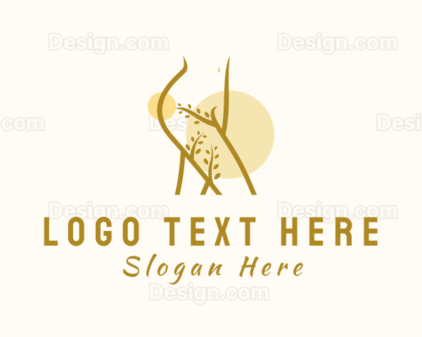 Natural Nude Woman Body Logo