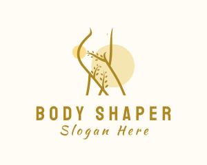 Natural Nude Woman Body logo design