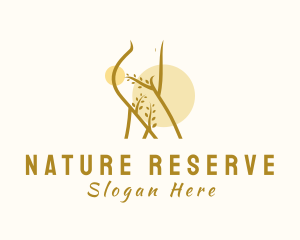 Natural Nude Woman Body logo design