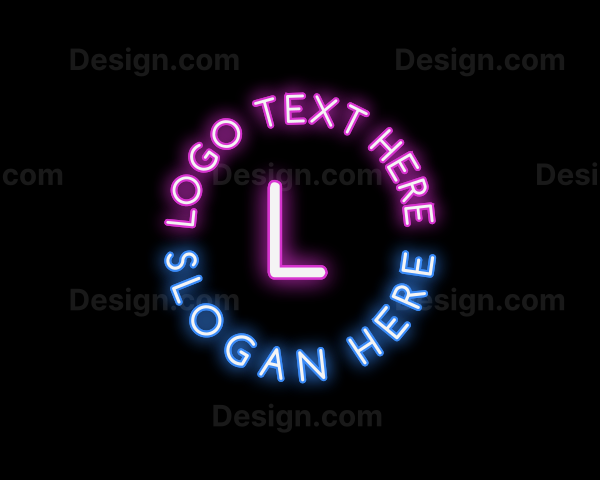 Circle Neon Glow Logo