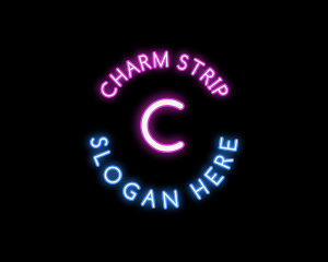 Circle Neon Glow logo design