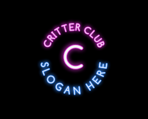 Circle Neon Glow logo design