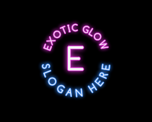 Circle Neon Glow logo