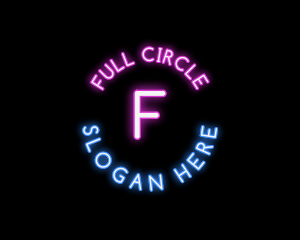 Circle Neon Glow logo design