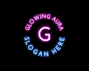 Circle Neon Glow logo design