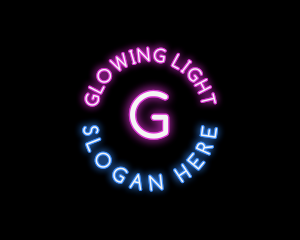 Circle Neon Glow logo design