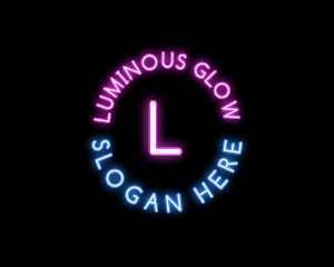 Circle Neon Glow logo design