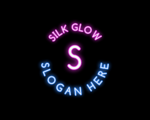 Circle Neon Glow logo design