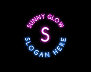 Circle Neon Glow logo design