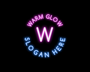 Circle Neon Glow logo design