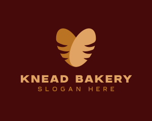 Bakery Bread Heart logo design