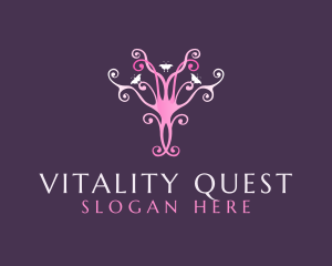 Feminine Pink Butterfly logo