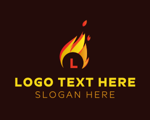 Blazing Fire Letter logo