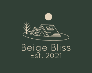 Beige Moon Campsite logo design