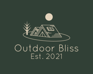 Beige Moon Campsite logo design