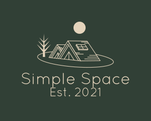 Beige Moon Campsite logo design