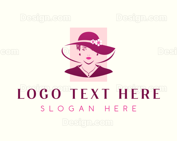 Lady Fashion Hat Logo