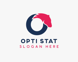 Modern O Horse logo design