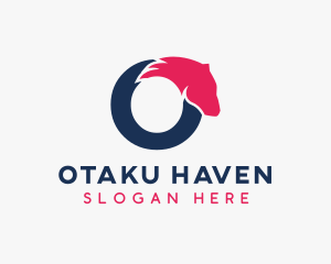 Modern O Horse logo design