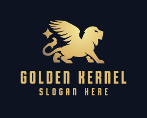 Golden Lion Premium Business logo design