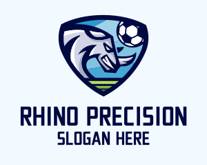 Soccer Rhino Shield logo design