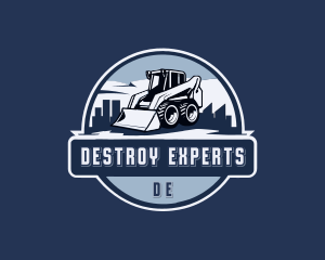 Mining Machinery Bulldozer logo design