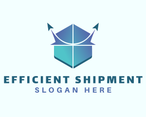 Shield Arrow Forwarding logo design