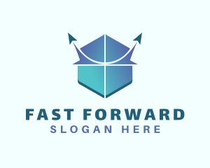 Shield Arrow Forwarding logo design