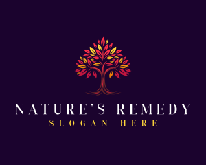 Leaf Tree Branches logo design