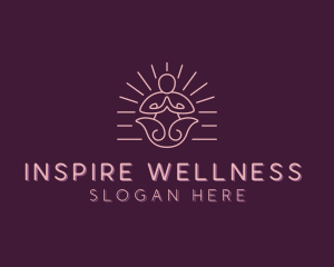 Yoga Relaxation Wellness logo design