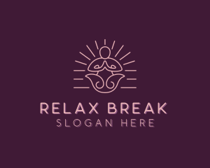 Yoga Relaxation Wellness logo design