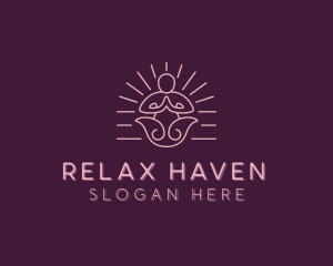 Yoga Relaxation Wellness logo design