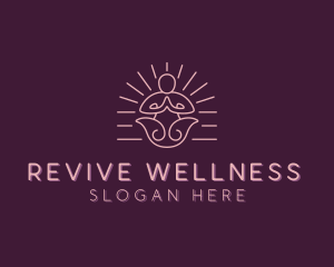 Yoga Relaxation Wellness logo design