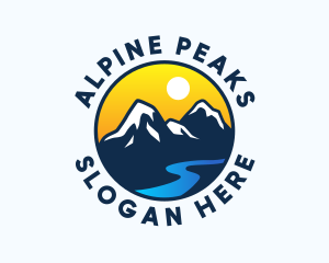 Mountain Alpine Landscape logo design