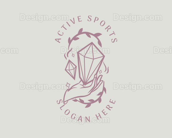 Crystals Jewelry Hand Logo