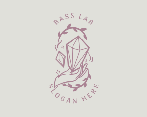 Crystals Jewelry Hand logo design