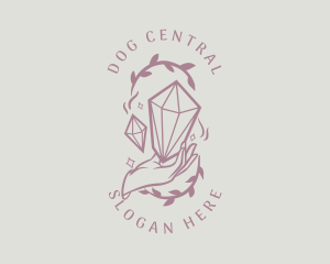 Crystals Jewelry Hand logo design