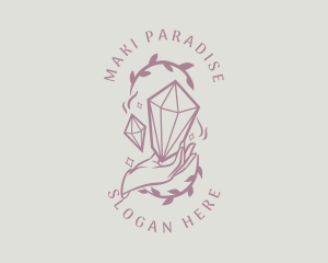 Crystals Jewelry Hand logo design