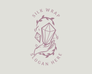 Crystals Jewelry Hand logo design