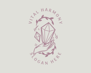 Crystals Jewelry Hand logo design